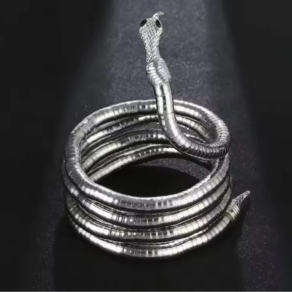 Silver Serpenti Snake Necklace-Bracelet Multifunctional - Picture 9 of 17
